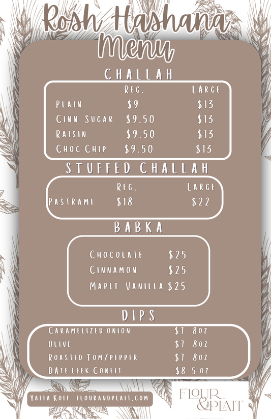 Rosh Hashana Menu